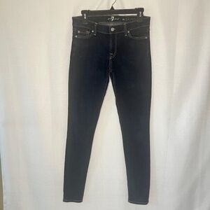 7 FOR ALL MANKIND "THE SKINNY" WOMAN DARK JEANS SIZE 29